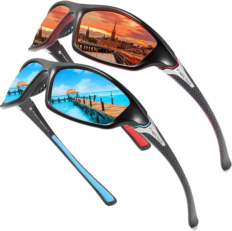 FAGUMA Sports Polarized Sunglasses For Men Cycling Driving Fishing UV400 Protection - Image 1